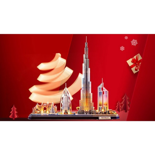 Продукт Cubic Fun - Пъзел 3D City Line Dubai 182ч. с LED светлини  - 0 - BG Hlapeta